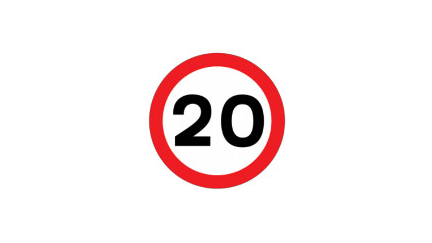 20mph sign