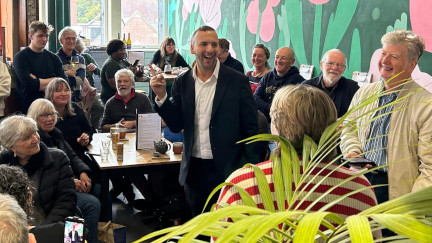 Zack Polanski in Shrewsbury