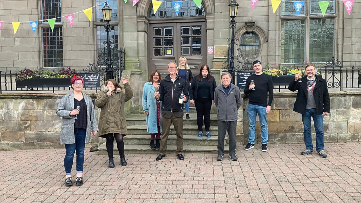 Owestry Town councillors celebrate election results