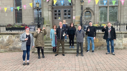 Owestry Town councillors celebrate election results